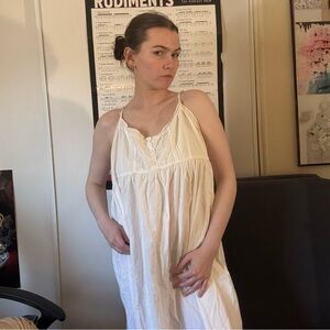 Women's white sundress